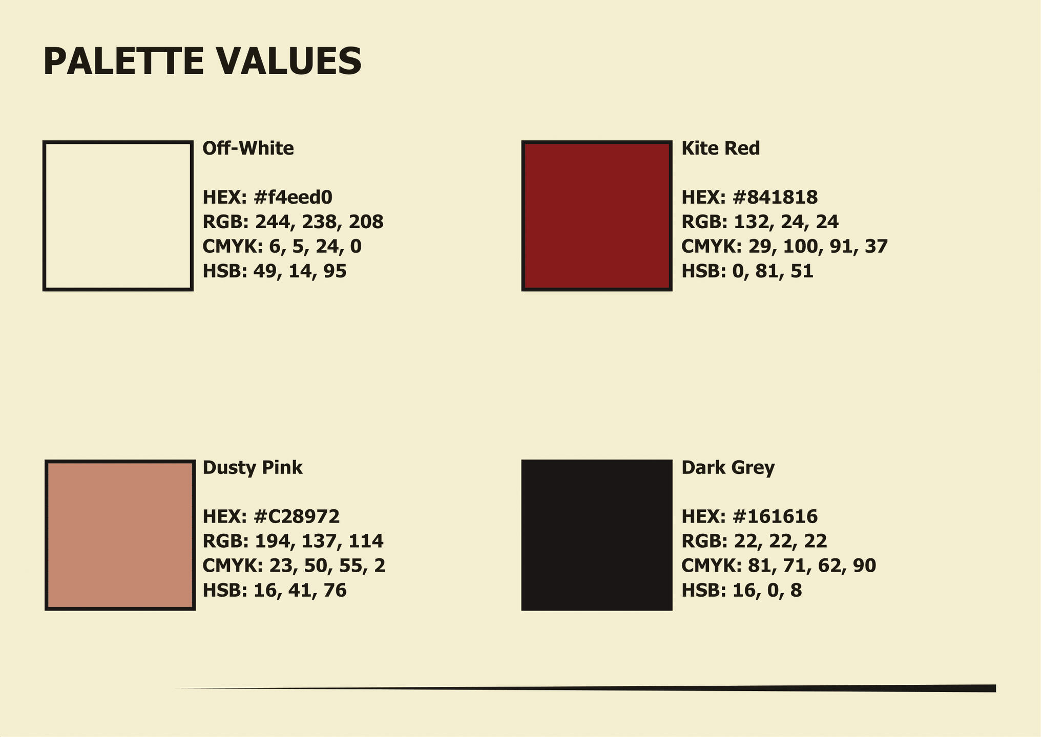Palette Values